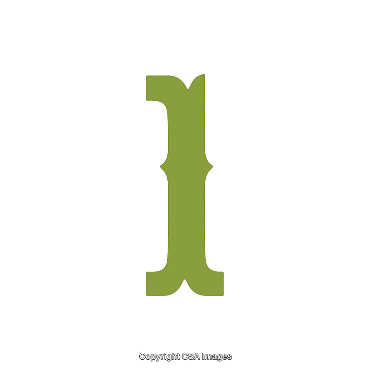 Green Number One Against a Clean White Background