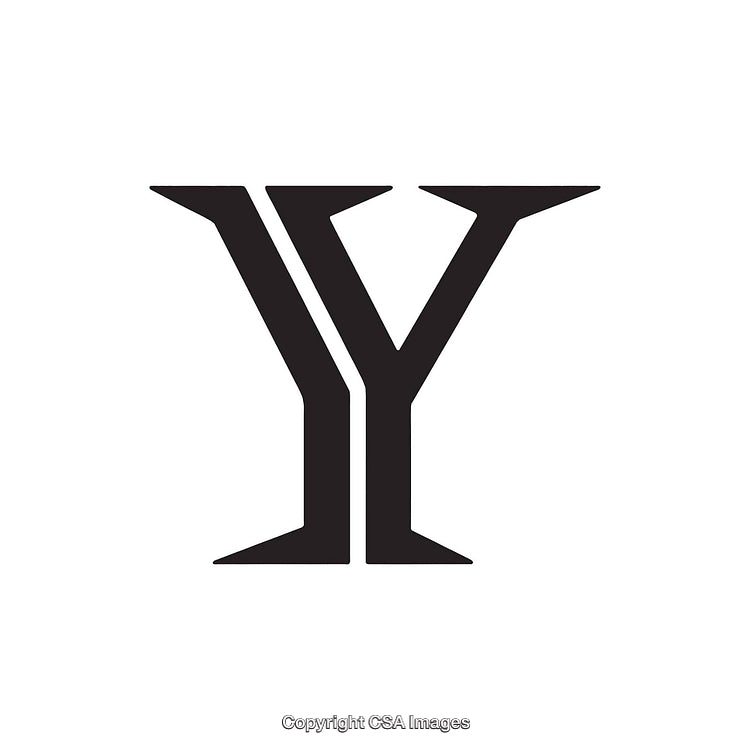Stylized Black Letter Y Logo Design on White Background