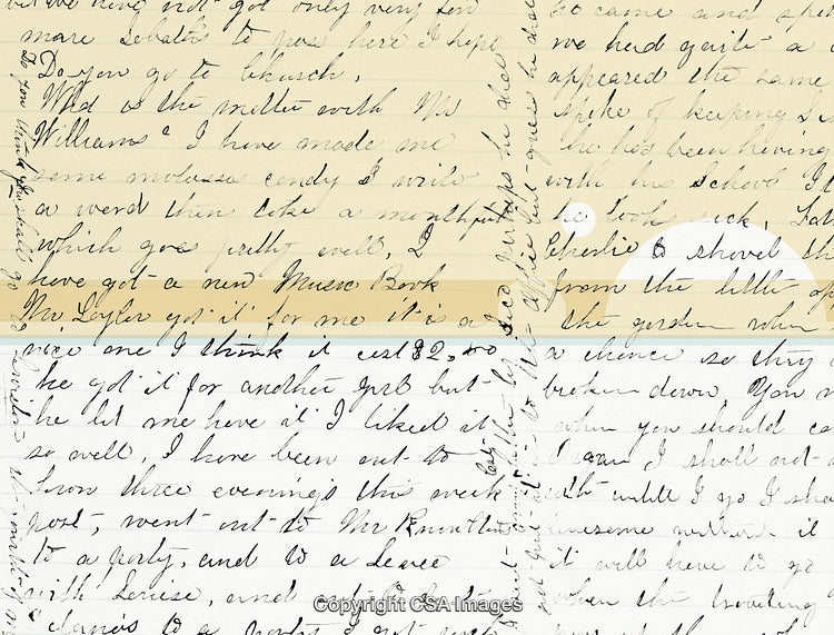 Handwritten Vintage Letter on Antique Paper with Cursive Script