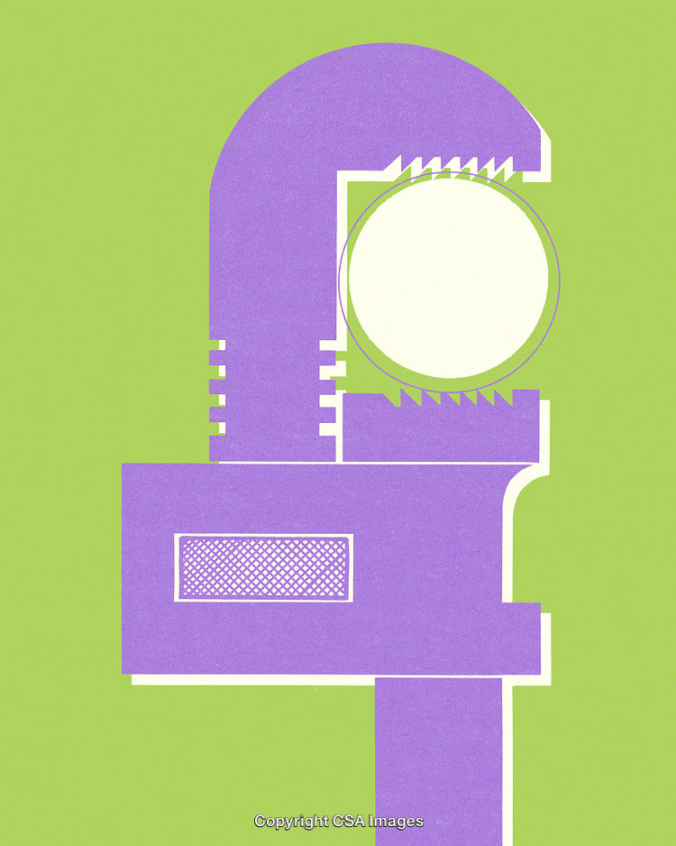 Colorful Illustration of a Tool Wrench Against a Bright Background