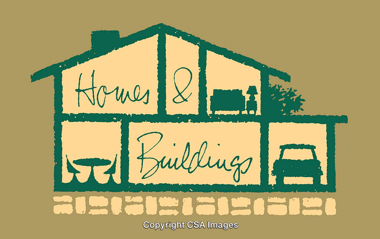 Illustration of a House Interior Layout with Furniture and Rooms