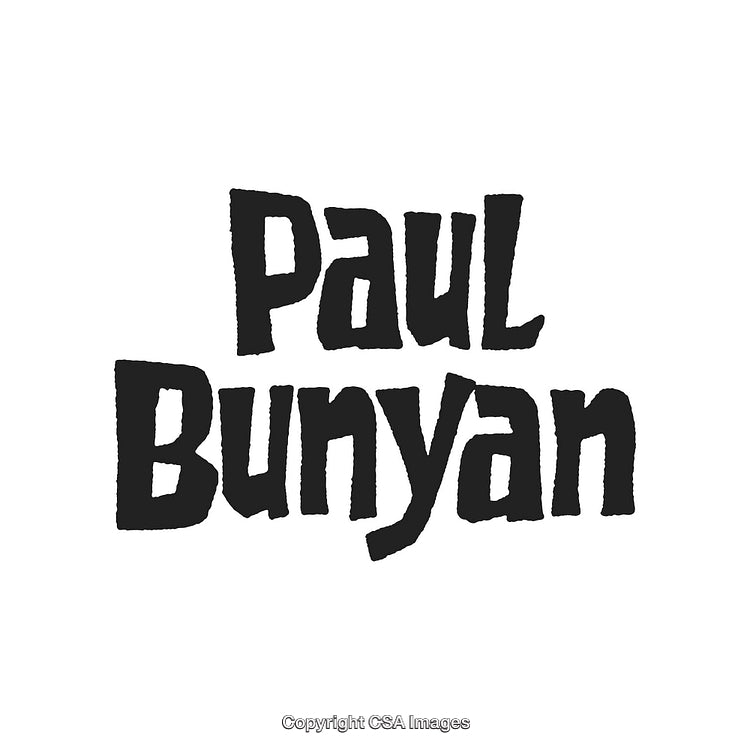 Stylized Logo Design Featuring the Name 'Paul Bunyan' in Bold Font