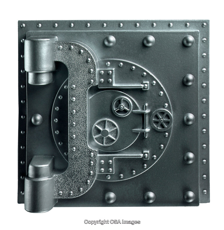 Close-Up of a Secure Vault Door With Industrial Design Details