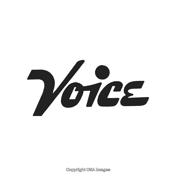 Stylized Typography Highlighting the Word Voice in Abstract Artistic Design
