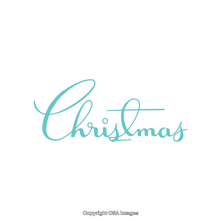 Elegant Blue Christmas Calligraphy Text on Minimal White Background