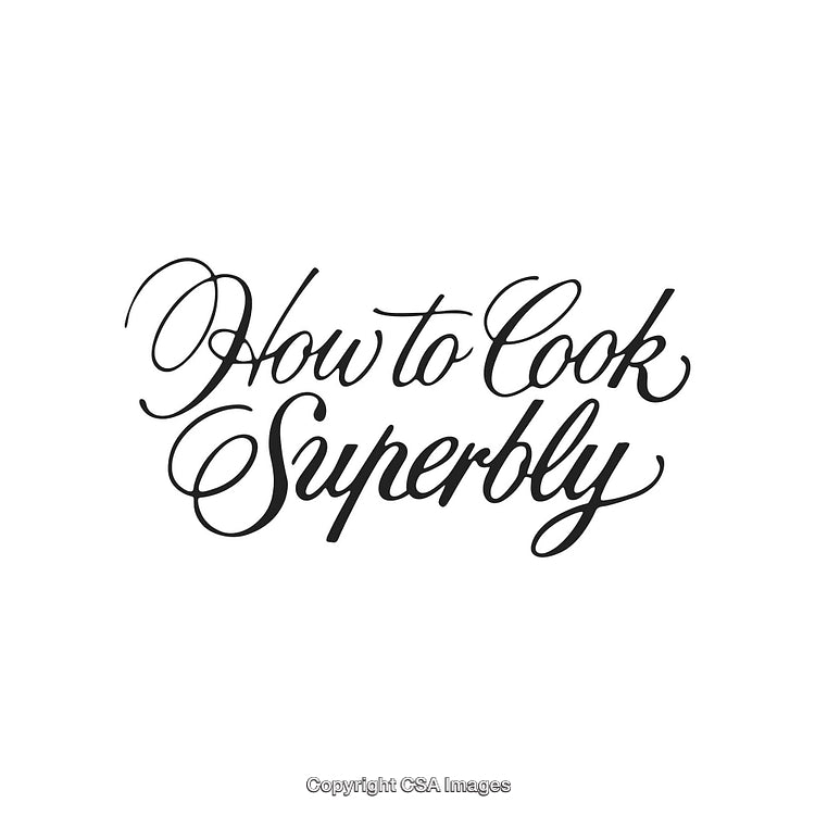 Elegant Calligraphy Text Display Highlighting Cooking Excellence and Style