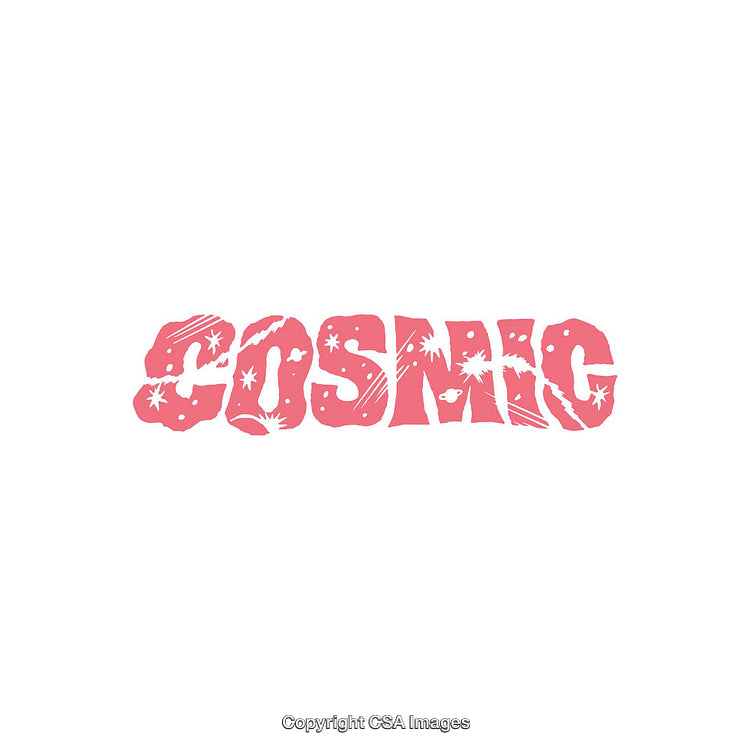 Creative Typography Featuring the Word 'Cosmic' with Abstract Patterns