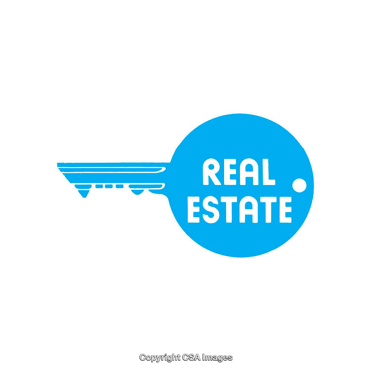 Blue Key Icon Illustrating Real Estate and Property Concepts