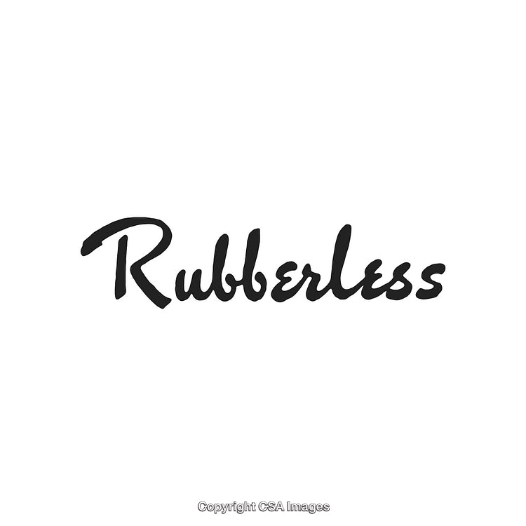 Stylized Black Rubberless Wordmark on a White Background for Branding