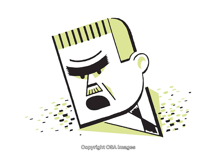 Stylized Geometric Portrait Featuring Bold Angled Lines and Green Accents
