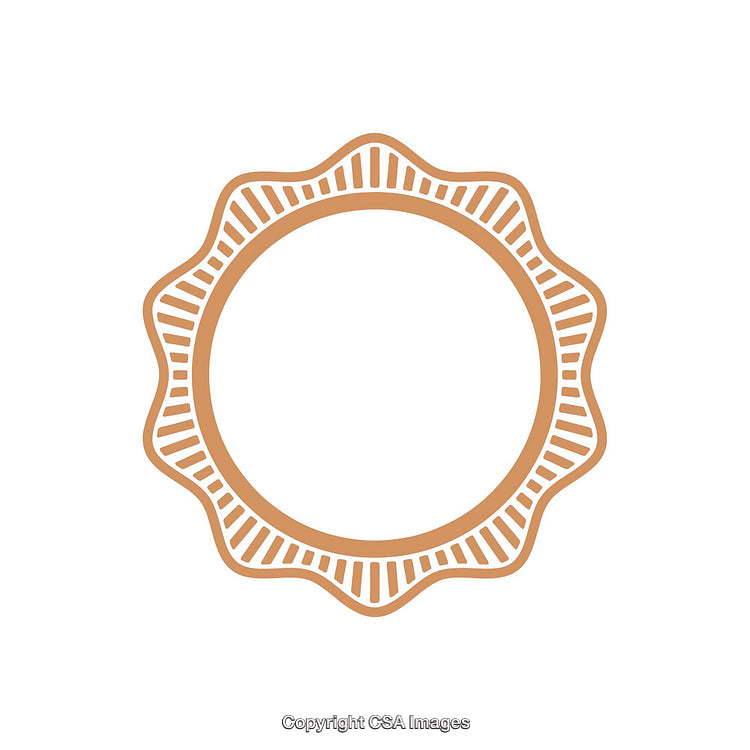 Minimalist Sunburst Design with Intricate Brown Lines on White Background