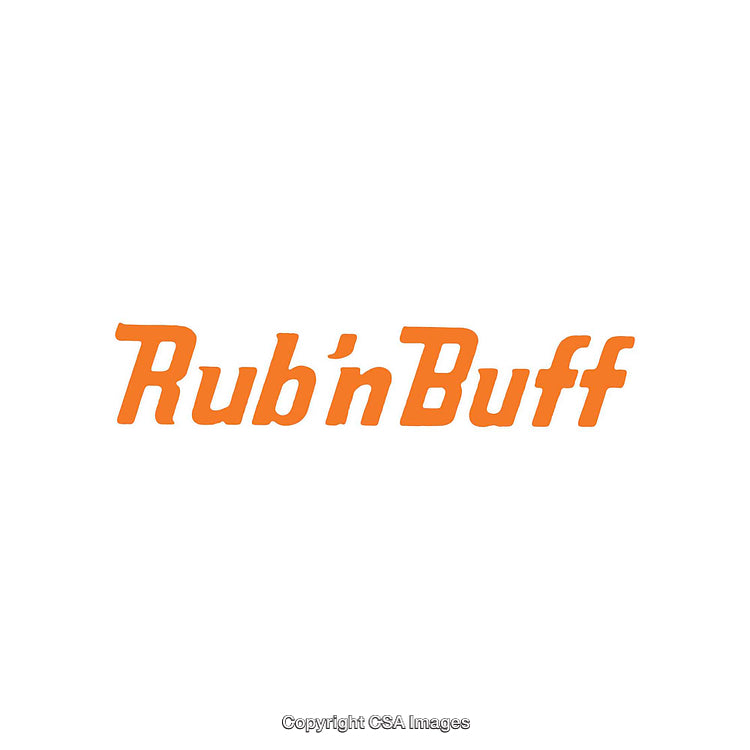 Rub'nBuff Logo in Vibrant Orange on Clean White Background