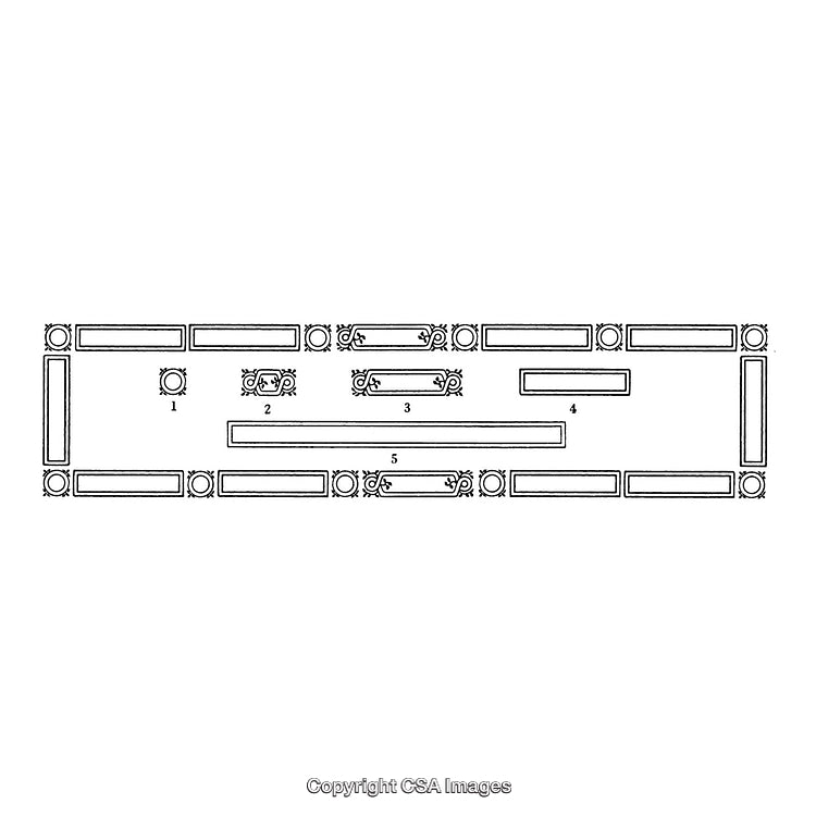 Intricate Black and White Decorative Borders and Frames Design Illustration