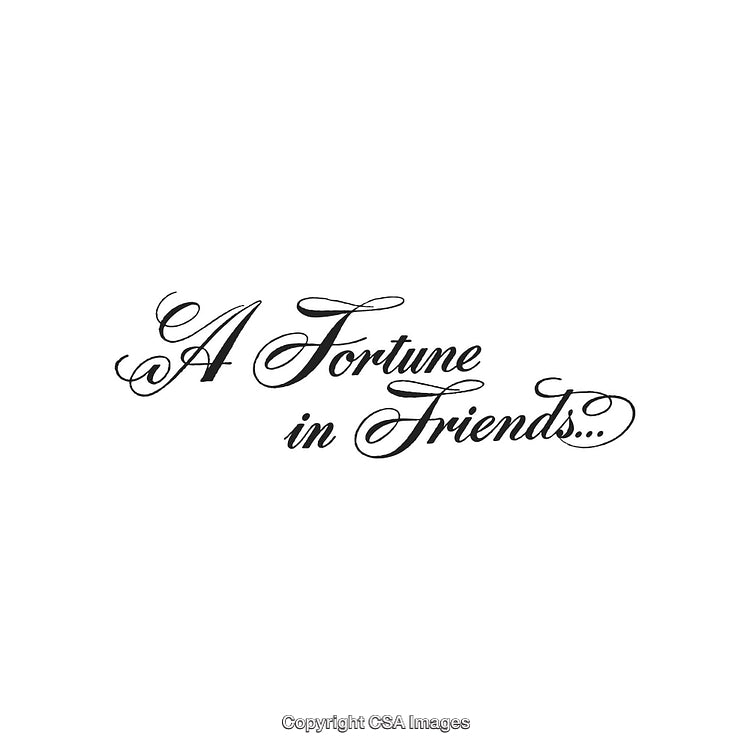 Elegant Typography Highlighting the Importance of Friendship in Stylized Script