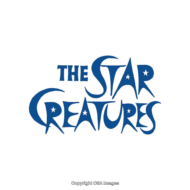 Blue Stylized Typography Featuring The Words 'The Star Creatures'