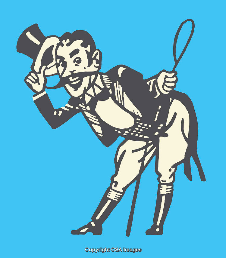 Vintage Gentleman Tipping Hat with Polite Gesture Line Drawing