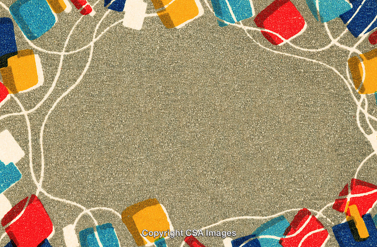 Colorful Cups and Strings Creating a Vibrant Decorative Background