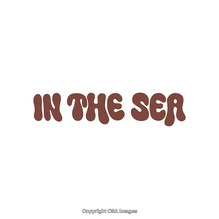 Fun and Playful 'In the Sea' Word Art Design