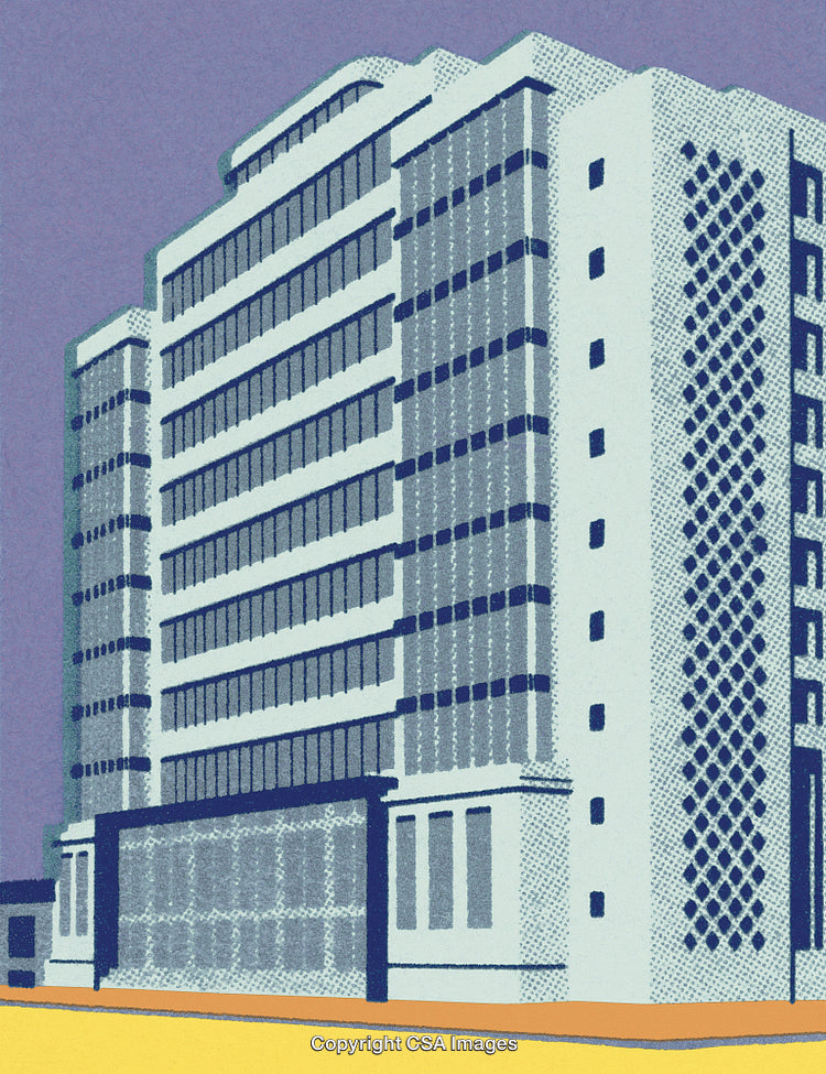 Modern Office Building Illustration With Contemporary Urban Architectural Design