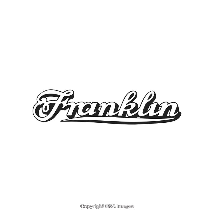 Black and White Retro Style Script Logo Design on White Background