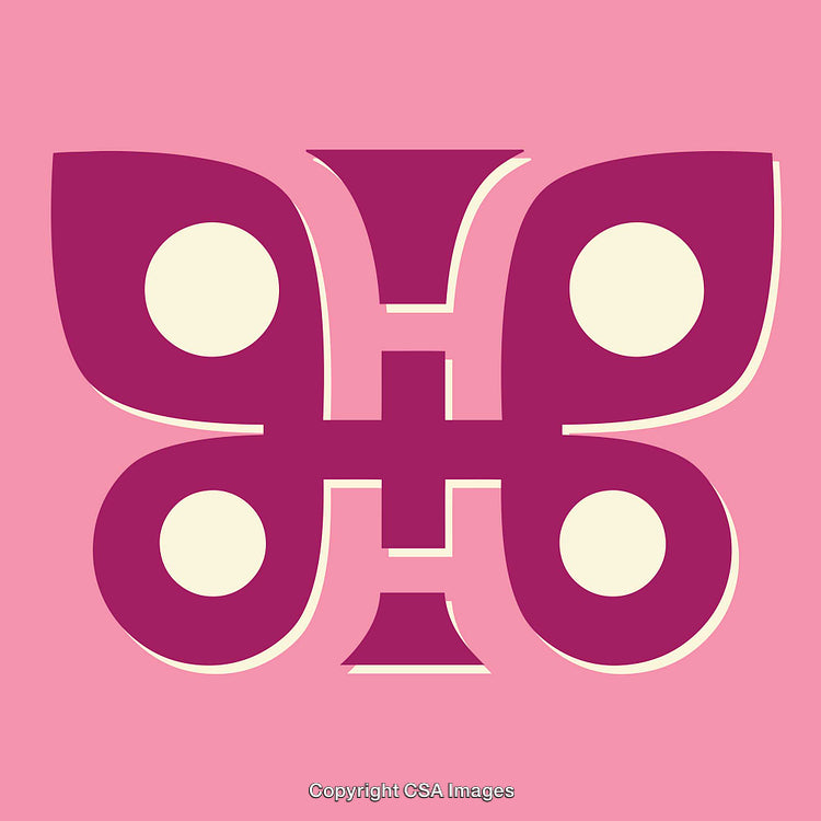 Abstract Geometric Illustration in Bold Pink and Purple Designs