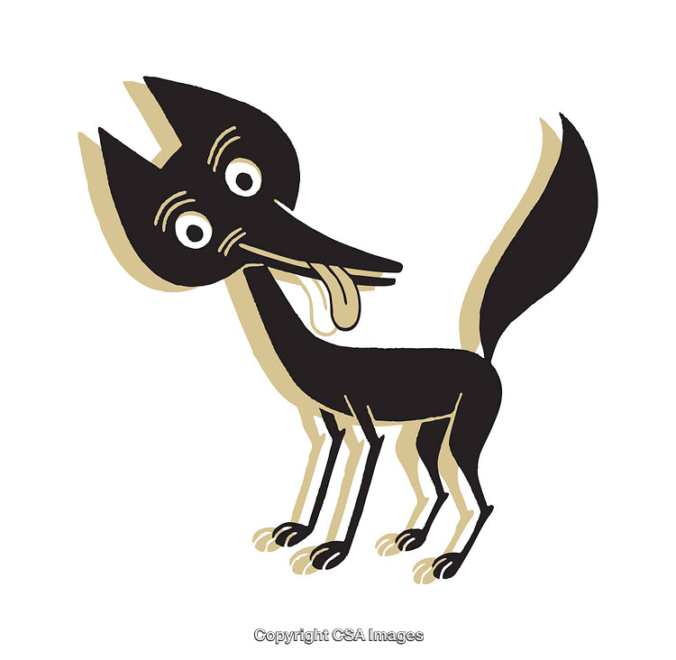 Playful Cartoon Illustration of a Stylized Quirky Animal Figure on White