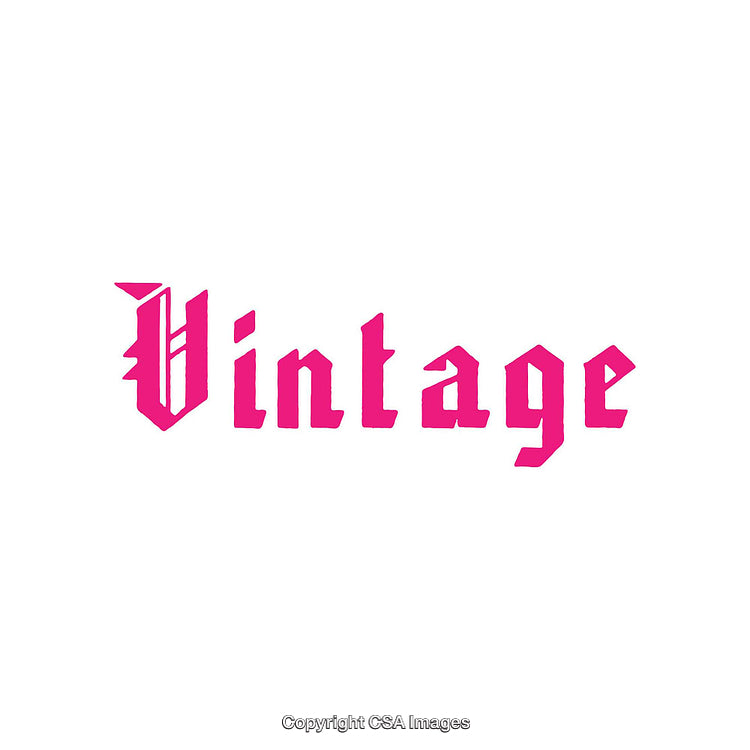 Stylish Vintage Typography Design in Vibrant Pink on a White Background