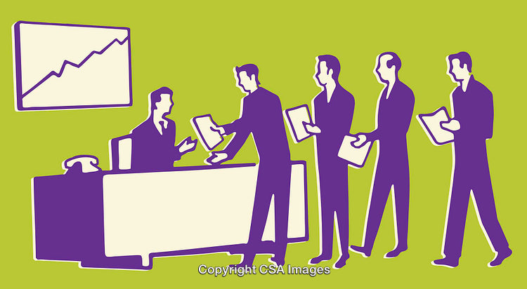 Illustrated Business Concept With Office Scene and Teamwork Visuals