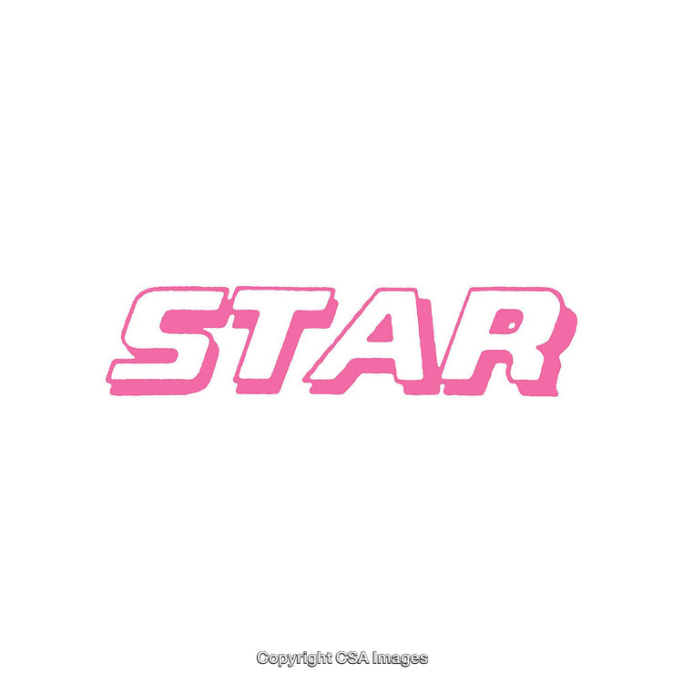 Pink Bold Typography Styled 'Star' on a White Background