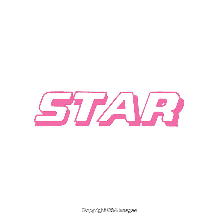 Pink Bold Typography Styled 'Star' on a White Background