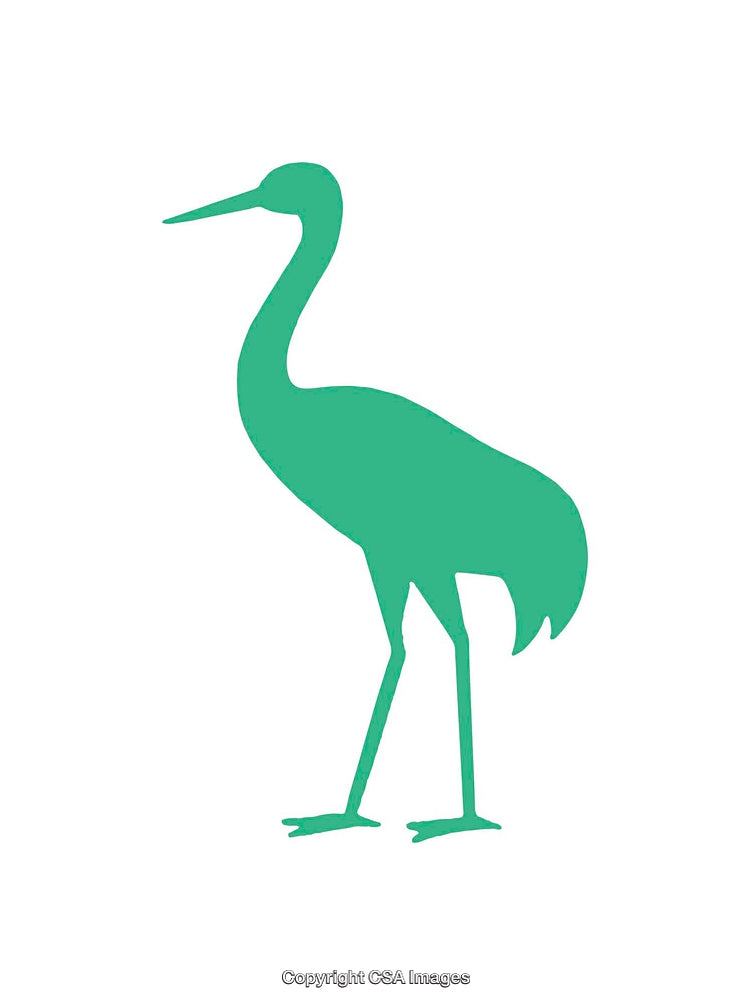 Silhouette of a Bird Icon with Minimalist Green Design on White Background
