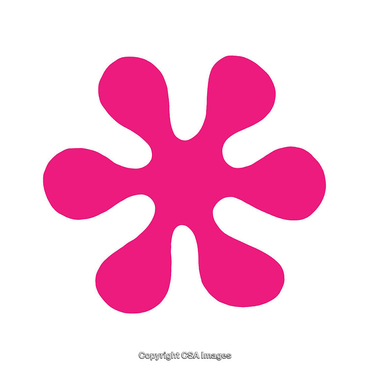 Bright Pink Abstract Shape with Organic and Flowing Design