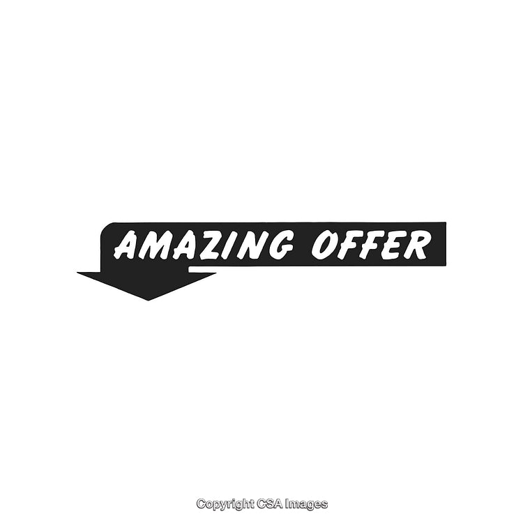Black and White Banner Highlighting an Amazing Promotional Offer for Marketing