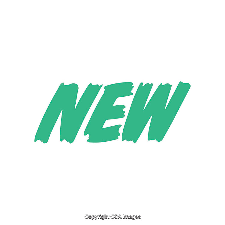 Bold Green Brushstroke Text Depicting the Word 'New' on White Background