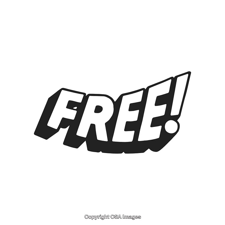 Bold Typography Showcasing the Word Free in Cartoon Style