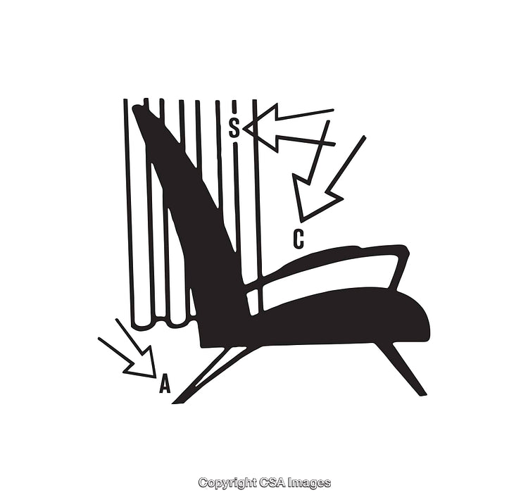 Stylized Illustration of a Modern Chair in Monochrome Design Layout