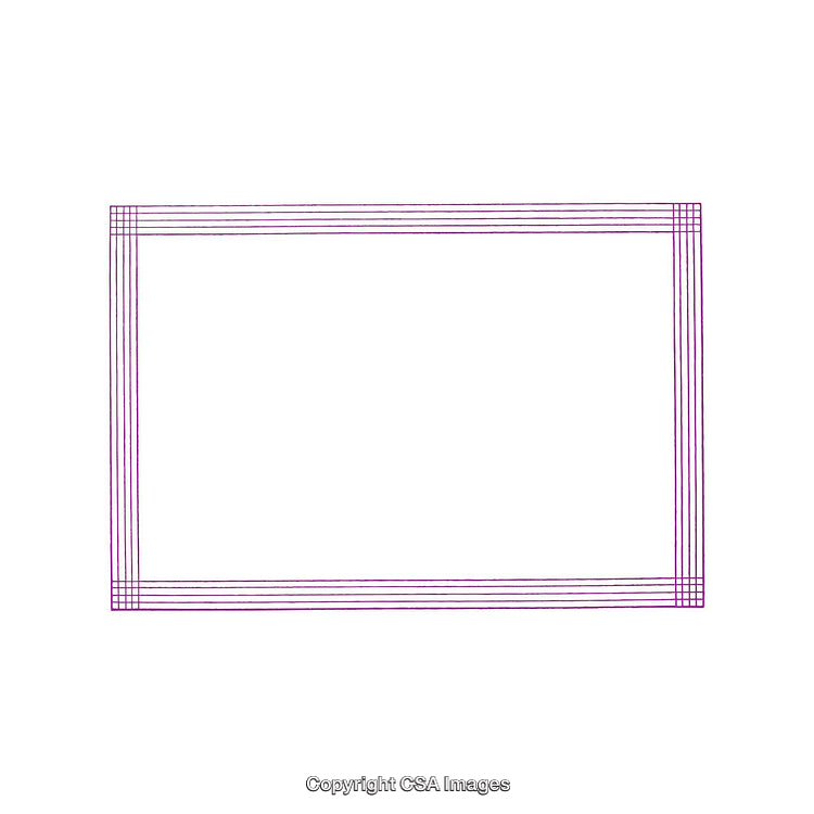Minimalist Rectangular Purple Frame with White Background and Clean Design