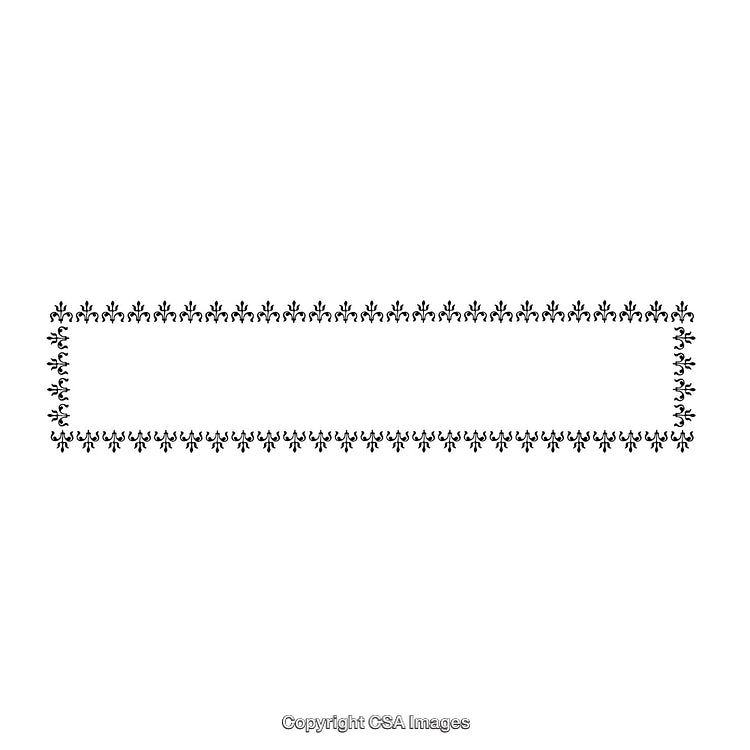 Elegant Monochrome Rectangular Decorative Border Design