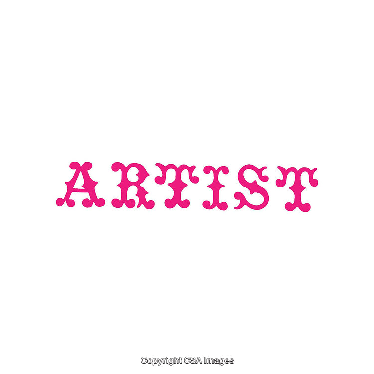 Bold Pink Typography Word 'Artist' On Clean White Background