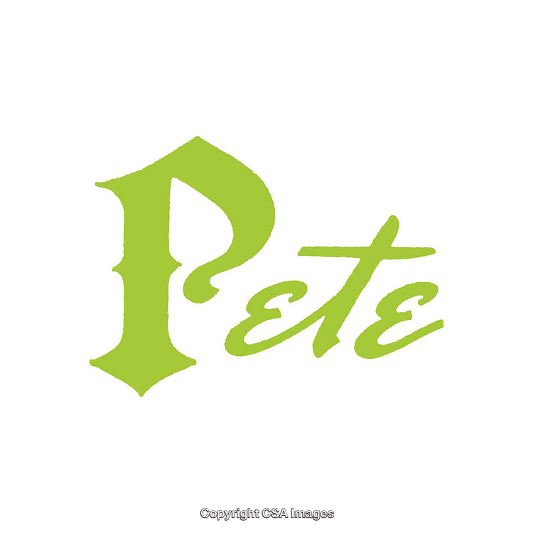 Lime Green Calligraphic Text Design Art on White Background