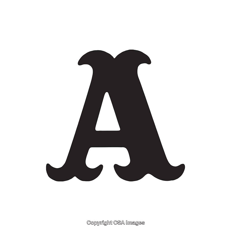 Bold Serif Letter A Design on White Background