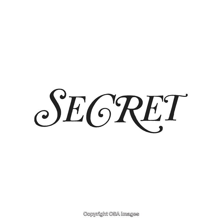 Elegant Typography Displaying the Word 'Secret' in Stylized Font Design