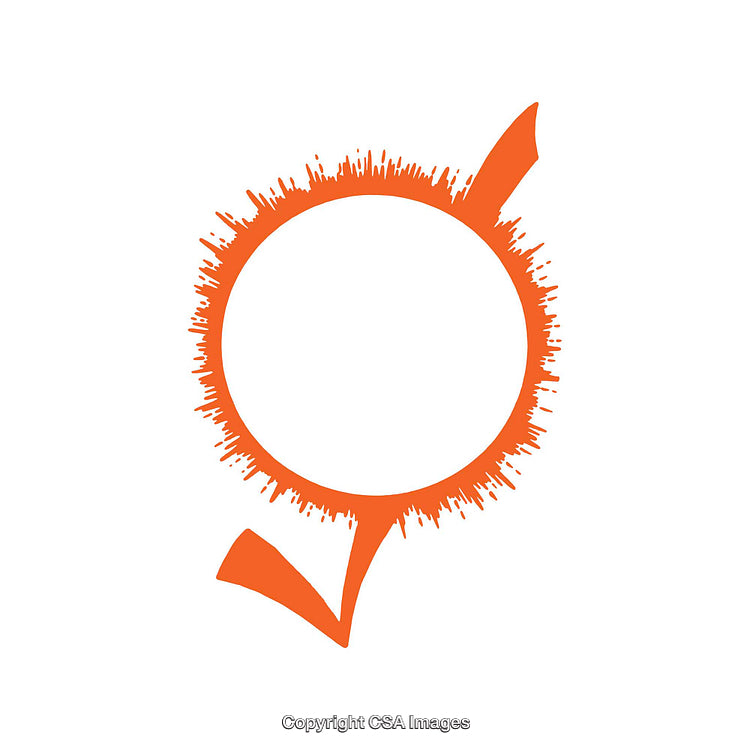 Minimalist Orange Abstract Circular Design with Unique Pattern