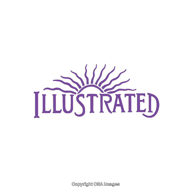Purple Illustrated Sun Logo Design on a White Background