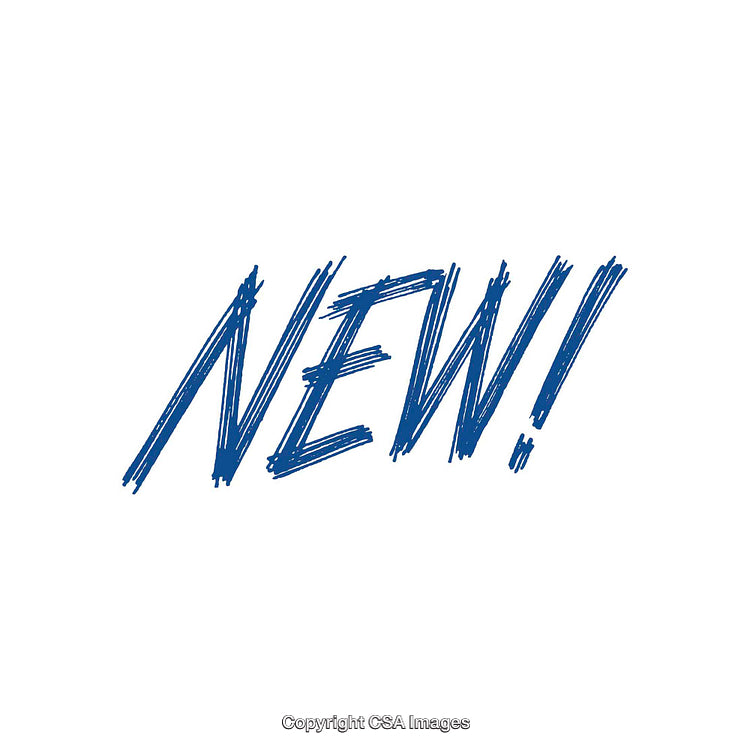 Dynamic Blue Text Artwork Highlighting the Word 'New' on White Background