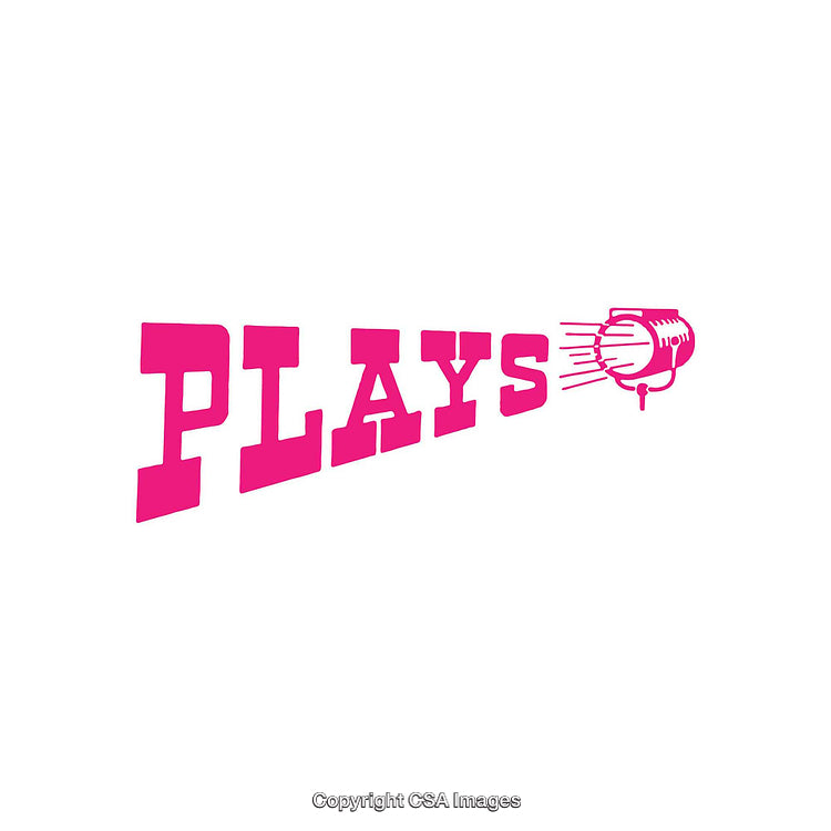 Pink Stylized Text Design Featuring Theater Spotlight Effect