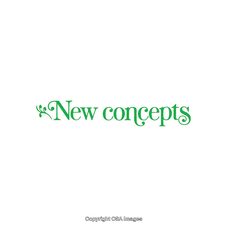 Elegant Green Typography Displaying the Text 'New Concepts' on White Background