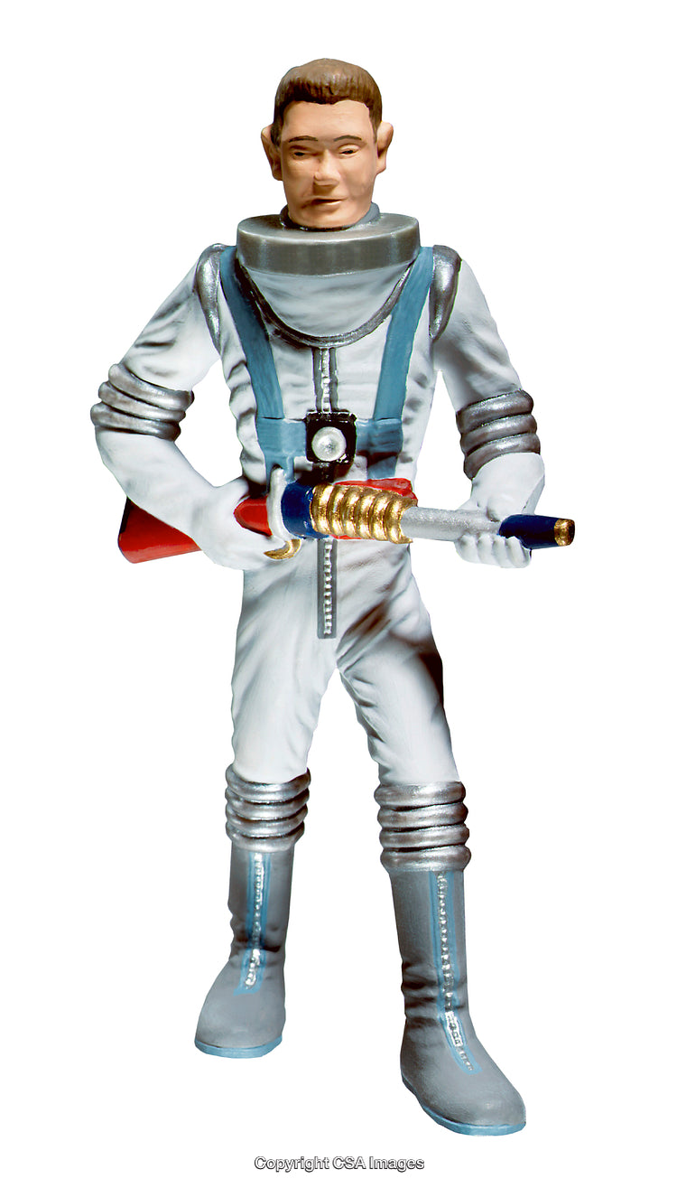 Retro Style Space Explorer Toy Action Figure with a Futuristic Raygun