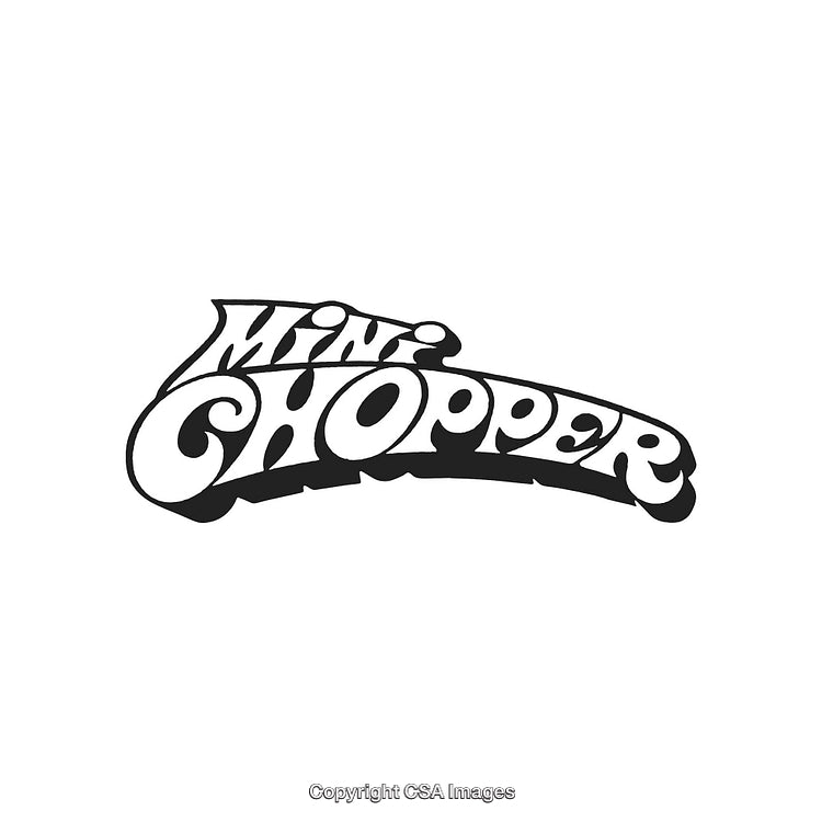 Stylized Wordmark Featuring Custom Font Design of 'Mini Chopper'