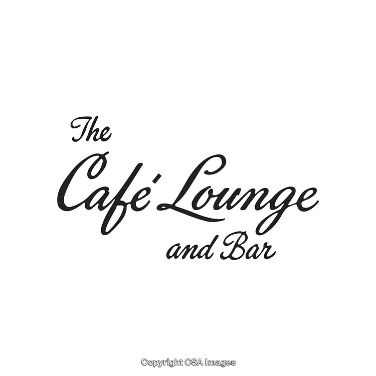 Elegant Script Logo Design for a Cafe Lounge and Bar